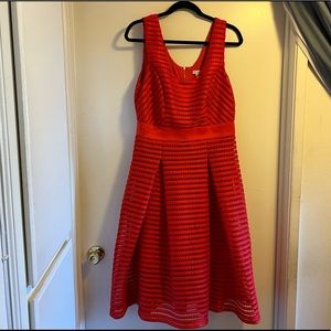 New York and Company Fit & Flare Red Dress